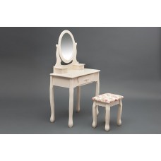 Туалетный столик с зеркалом и табуретом Secret De Maison «Coiffeuse» (Куэфюз) HX15-075 (Butter white (слоновая кость)